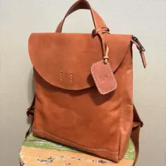 【お盆10%OFF】fes フェス 本革 フラップリュック キャメル ブラウン