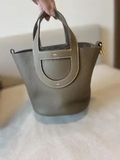 新品 エルメス インザループ18 エトゥープ ゴールド金具