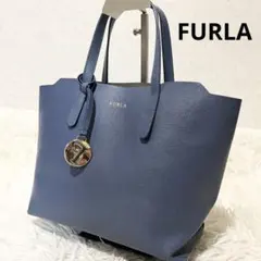 美品✨ フルラ サリー S トートバッグ ハンドバッグ レザー　ブルー