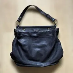 FURLA フルラ レザー ショルダーバッグ ブラック
