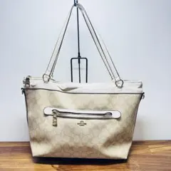 COACH シグネチャー ベージュ トートバッグ