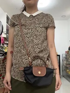 ミニショルダーバッグ 黒 ナイロン製