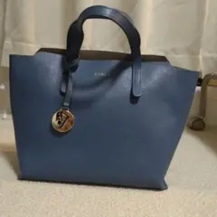 FURLA 青 トートバッグ