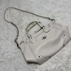 美品✨ COACH コーチ 2WAY ショルダーバッグ トートバッグ ホワイト