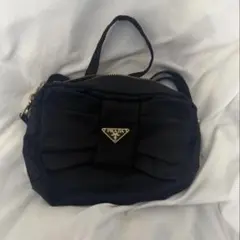 PRADAリボン ショルダーバッグ ブラック