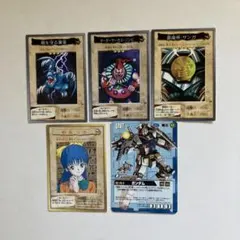 遊戯王カード4枚とガンダム　5枚セット
