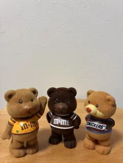 M&M's SNICKERS フロッキーベア フィギュア 3体セット