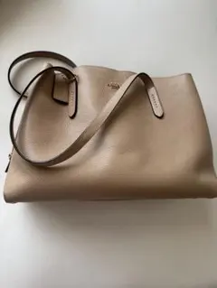 COACH レザー トートバッグ ベージュ