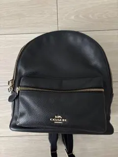 COACH レザーバックパック (ブラック)