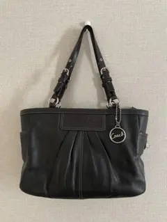 【美品】COACH／コーチ　レザートートバッグ ブラック