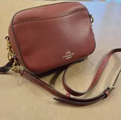 【美品】COACH ショルダーバッグ ボルドー タッセル付き