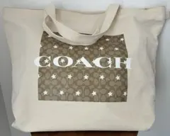 COACH ロゴ トートバッグ ベージュ