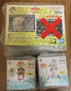 一番くじ ワンピース E賞 はこにわーるど F賞 ルフィ ミニフィギュア 全3点