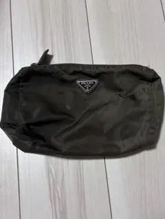 PRADA ナイロン ポーチ カーキ