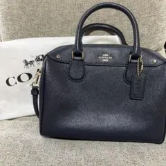 COACH ネイビー　ショルダーバッグ