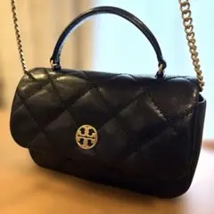 Tory Burch キルティング ショルダーバッグ ブラック