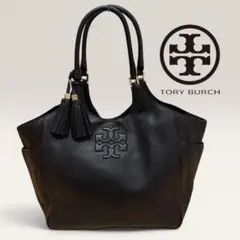 TORY BURCH トリーバーチ トートバッグ レザー ブラック 大容量