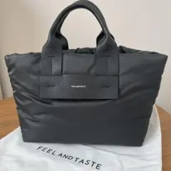 【フィールアンドテイスト】 レザーハンドル　クッショントートバッグ