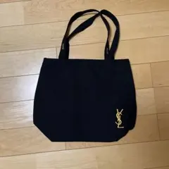 Yves Saint Laurent Parfums トートバッグ 刺繍ロゴ 黒