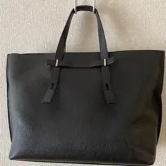 レザー ブラック トートバッグ