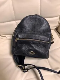 COACH レザー ミニリュック ブラック