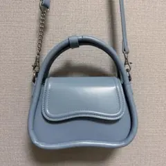 ZARA ミニショルダーバッグ スカイブルー 水色