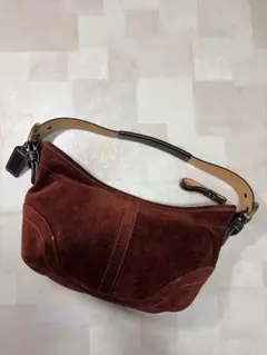 【極美品】 COACH スエード 肩掛け ワンショルダー ハンドバッグ Y2K