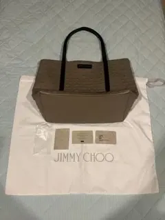 【使用少美品】JIMMY CHOO ジミーチュウ　スター　エンボス トートバッグ