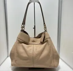 COACH ショルダーバッグ ベージュ レザー