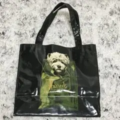 Harrods ハロッズ ウエスティ トートバッグ/犬 マチあり ブラック 防水