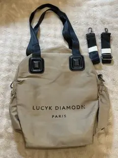 【新品】LUCYK DIAMODN PARIS 3WAY 多機能バッグ ベージュ