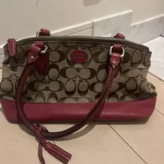 COACH シグネチャー ハンドバッグ ピンク